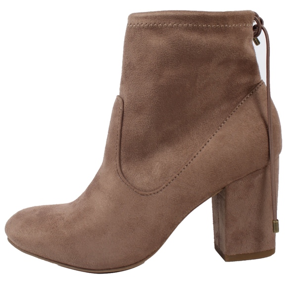 Size 10 Cement faux suede elastic back tie block - Picture 2 of 7